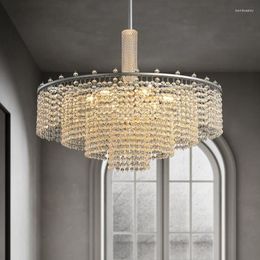 Chandeliers Crystal Curtain Chandelier Dining Room Bedroom Duplex Building Villa Luxury Decorative Lighting Custom Engineering