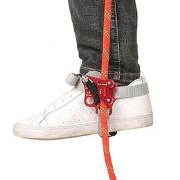 Climbing Ropes SRT Rock Climbing Foot Ascender Riser With Pedal Belt Grasp Rope Gear Anti Fall Off Left Right Foot Ascend 231124