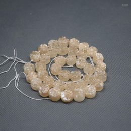 Pendant Necklaces 10mm Champagne Statement For Women Titanium Druzy Stone Beads Pendants Drusy Quartz Coin Wholesale Many Size Choice