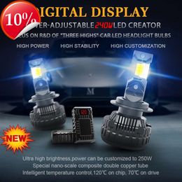 New High Brightness120W Lamp Digital Display Drive Car Headlight Power Adjustable Headlight H11 Headlight 9006 906 880 881 6000K