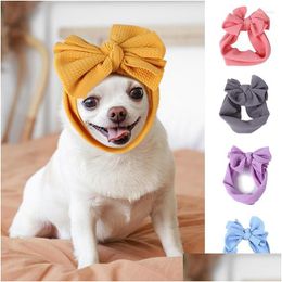 Dog Apparel Dog Apparel Fashion Pet Headband Soft Head Er Cute Bow Headdress Po Props Puppy Dress Up Hat Party Easter Day Decorations Dhwi3
