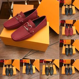 19model Designer Genuine Leather Mens Loafers Shoes 2023 Luxury Brand Italian Men Loafers Fashion Breathable Driving Shoe Slip on Moccasins High Quality Size 38-47