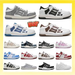 Dress Shoes Designer Casual miris Shoes Skel Top Low Bone Leather Sneakers Skeleton Blue Red White Black Green Grey Men Women Outdoor Training Shoes