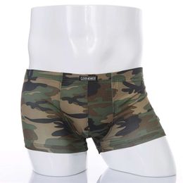 Men S Sexy Camouflage Boxer Shorts Bulge Pouch Camo Underwear Low Rise Breathable Soft Trunks Hombre Male