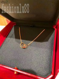 Pendant Necklaces Classic designer necklace screw ring love necklaces wedding woman diamond jewelry circle fashion pendant necklace plated gold chain cjeweler lu