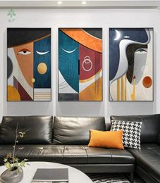 Paintings Abstract Face Art Print Modern Geometric Living Room Decor Canvas Indoor Decoration9851194