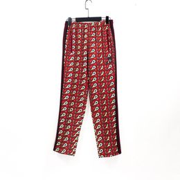 Men's Pants 2023 NENDLES Cashew Flower Tadpole Print Butterfly Embroidery Side Braid With Stripes Casual