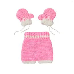 Clothing Sets Autumn Winter Clothes Infant Boys Girls Set Po Pography Knitted Pugilist Gloves Shorts 2 Piece Roupa Infantil