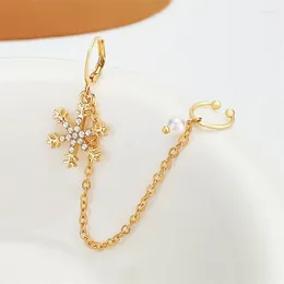 Dangle Earrings Delicate Snowflake Tassel Chain For Women Girls Korean Fashion Ear Studs DIY Jewellery Party Accessories Gifts