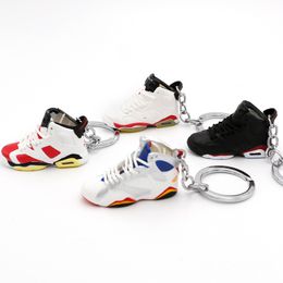 Creative Mini 3D Basketball Shoes Key Rings DIY Stereoscopic Model Sneakers Keychain Car Backpack Pendants Gift