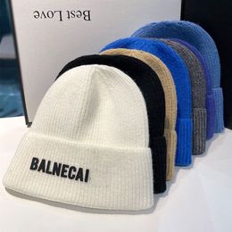 Unisex Designer Beanies Wool Hat Handsome Cool Letter Ear Protection Knitted Hat Autumn and Winter Casual All-match Cold Hat