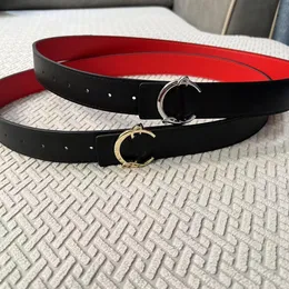 Designer belt red bottom black reversible man belts for woman with size 105-125cm width 3.8cm fashion gold Silver buckle leather waistband with casual jeans