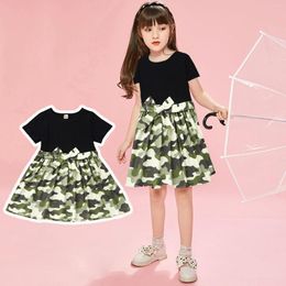 Girl Dresses Dress Short Sleeve Infant Toddler Princess Girls Baby Camouflage Dress&Skirt