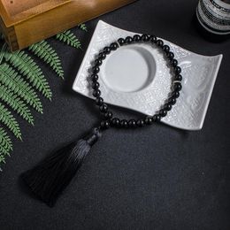 Strand 8mm Black Onyx Islamic Muslim Tasbih33 Bead Bracelet Men And Women Tasty Blessing Rosary Natural Semi-Precious Stone Jewelry