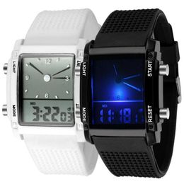 Wristwatches Multifunction LED Sports Men Watches Women Military Dual Display Alarm Digital Watch Wen Couple Clock Erkek Reloj RelogioWristw