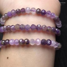 Link Bracelets Natural Auroral Quartz Bracelet String Charms Handmade Fortune Energy Bangle Mineral Woman Amulet Jewelry Gift 1PCS