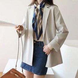Women's Suits Black Coats For Women Loose Clothes White Blazer Woman Chic And Elegant Jacket Bring Outerwears On Promotion