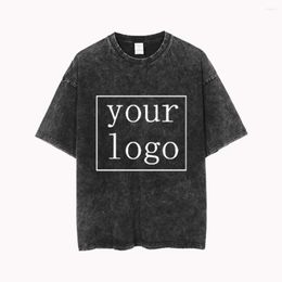 Herren T-Shirts Benutzerdefiniertes T-Shirt Baumwolle Qualität Mode Damen/Herren Top T-Shirt DIY Ihr eigenes Design Markenlogo Druck Kleidung Souvenir Team Kleidung
