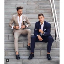 Men's Suits Costume Homme Wedding Groom Men Suit With Pants Summer Stylish Terno Tuxedo Casual Slim Blazer Masculino 2 Pieces Jacket Pant