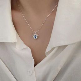 Chains Love Necklace Female Niche Design Sense Lava Peach Heart Collarbone Chain Gift For Girlfriend