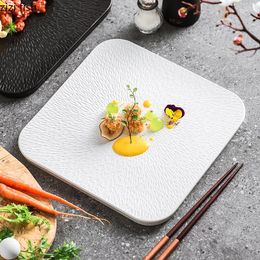 Plates Ceramic Pasta Steak Plate Cooking Dishes Sashimi Sushi Restaurant Solid Colour Tableware Snack Dessert Tray Serving Platter