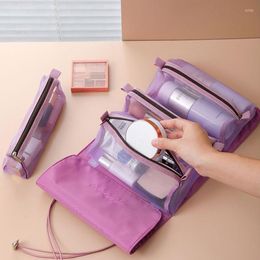 Cosmetic Bags Makeup Detachable 4Pcs In 1 Portable Bag Travel Folding Separable Toiletry Storage Organizer Make Up Pouch