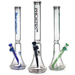 Hookahs Big Glass Bong 18 inches tall bongs heady water pipes oil rig Smoke water pipes beaker Base Thick Smoking Water Pipe Bubbler Shisha Accessory