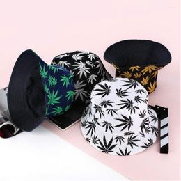 Berets Cotton Adults Floral Bucket Hat Men Outdoor Travel Mountaineering Foldable Fisher Summer Women Beach Festival Sun Caps