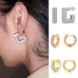 Hoop Earrings Delicate Earring For Women Iced Out Zircon Luxury Women's Accessories Ear Piercing Earlobe Hippie Jewellery OHE027