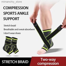 Ankle Support Seves Support Green Comfortab Lightweight Breathab Soft Foot Protective Gear Gym Fitness Ank Protector 64g Nylon Bandage Q231124