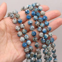 Beads 2023 Selling Natural Stone Semi-precious Stones Round Faceted K2 Azurite Bead Making DIY Necklace Bracelet Size 8mm Gift