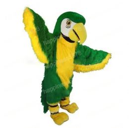 Performance Green Parrot Mascot Costumes high quality Cartoon Character Outfit Suit Carnival Adults Size Halloween Christmas Party Carnival Dress suits