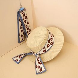 Berets Sweet Plaid Pastoral Style Cow Silk France Hair Bands Lolita Headbands Clip Accessories Straw Hat For Child Gorros