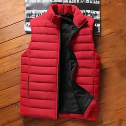 Men's Vests Lightweight Winter Waistcoat Solid Colour All Match Vest Slim Fit Waterproof Coat