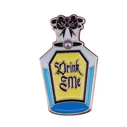 Cartoon Accessories Fairy Tale Movie Alice In Wonderland Chest Funny Magic Bottle Badge Enamel Pin Clothes Fashion Jewelry Gifts Dro Dhxwh
