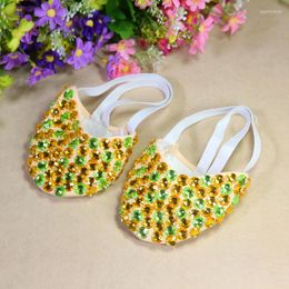 Stage Wear Belly Dance Shoes Beaded Half Kungfu Soft Gymnastics