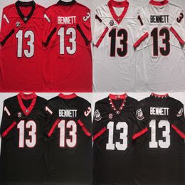 Men college Georgia jerseys white red black 13 Stetson Bennett adult size american football wear stitched jersey mix order