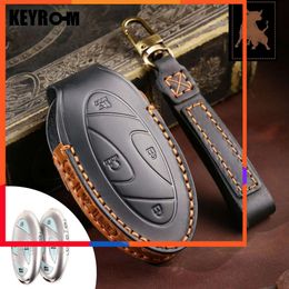 New 5/7 Bottons Car Key Case for Hyundai Ionic 6 Grandeur GN7 2023 Kona Ev 2023 Leather Car Smart Romote Key Fob Cover Accessories