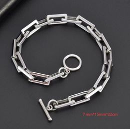 Mens Bracelet Chain Stainless Steel Huge Long Box Link Chains For Women Mens Fashion Necklaces Box Link Size 7*15mm 8.66inch