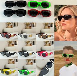 High quality mens and womens sunglasses fashionable oval frame metal letter legs luxurious outdoor sunglasses top level original packaging box VE4361