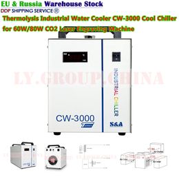 Thermolysis Industrial Water Cooler Cool Chiller CW 3000 for Laser Engraving Machine 60W/80W CO2 Spindle Cooling Kits Free Ship