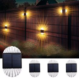 New solar shell fence light LED wall light staircase step corridor fence light Outdoor garden decoration