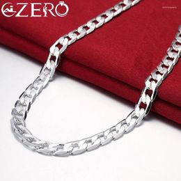 Chains Special Offer 925 Sterling Silver Necklace For Men's 16/18/20/22/24 Inches Classic 8MM Chain Luxury Jewellery Wedding Gifts