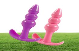 NEW Butt Plug Jelly PINK Anal Toys Massager Real Skin Feeling Adult Men039s Women039s Sex Toy anal plug7845310