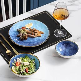 Plates Creative Bowl Ceramic Tableware Dishes Set Combination Home Dining Plate El Gift And Sets