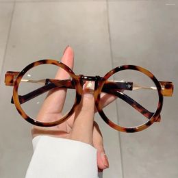 Sunglasses KAMMPT Vintage Round Eyeglasses Men Fashion Retro Candy Colour Non-prescription Women Eyewear Trendy Brand Design Spectacles