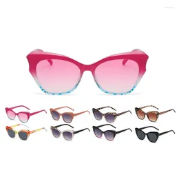 Sunglasses 2023 Irregular Gradient Color Rainbow Fashion Eyes Sun Glasses Shades For Women Oversized Custom Vintage Adults