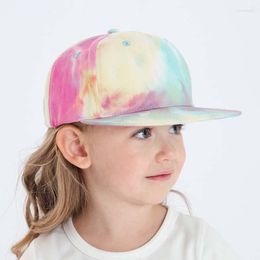 Ball Caps Baby Baseball Cap Summer Sun Hats For Girls Fashion Tie Dye Snapback Infant Flat Brim Trend