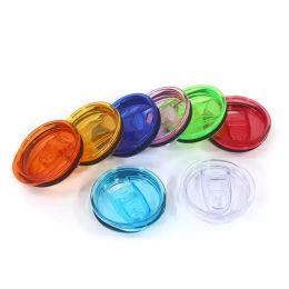 Colourful Sealing Lids Slide Lids Waterproof Seal Cover Replacement Resistant Spill Proof Covers for 20oz Straight Glass Tumbler Beer Glasses FY5206 0424