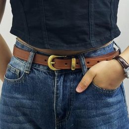 Belts Fashion Genuine Leather Belt For Women's Pin Buckle Top Cowhide Full Match Casual Jeans High Quality Vintage Luxur